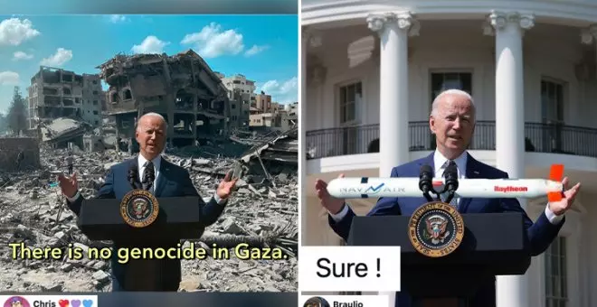 Los memes en respuesta a la posición de la Casa Blanca negando que exista un genocidio en Gaza
